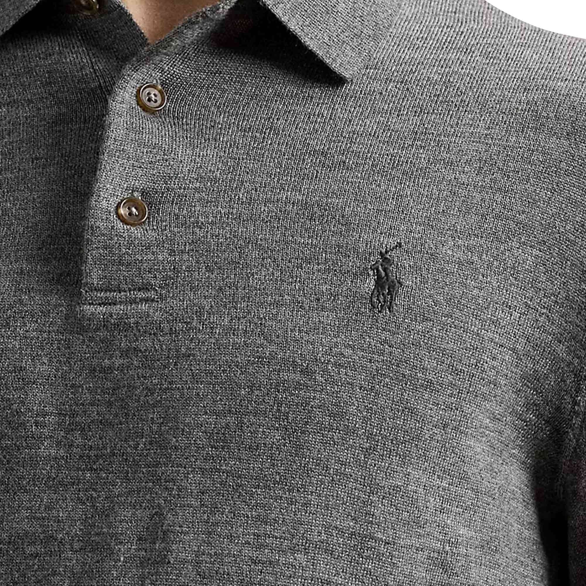 Polo Ralph Lauren Wool Polo-Collar Jumper - Grey