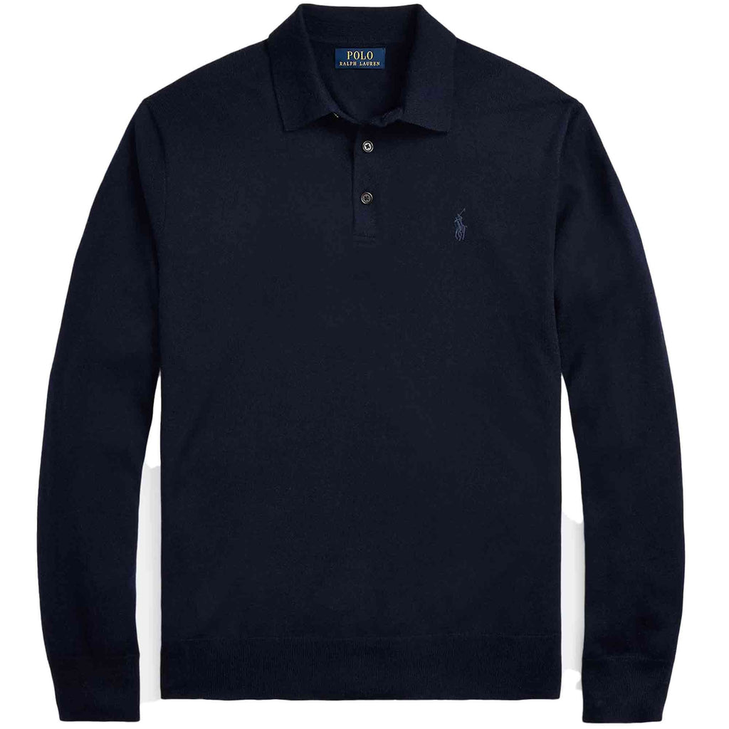 Polo Ralph Lauren Wool Polo-Collar Jumper - Navy