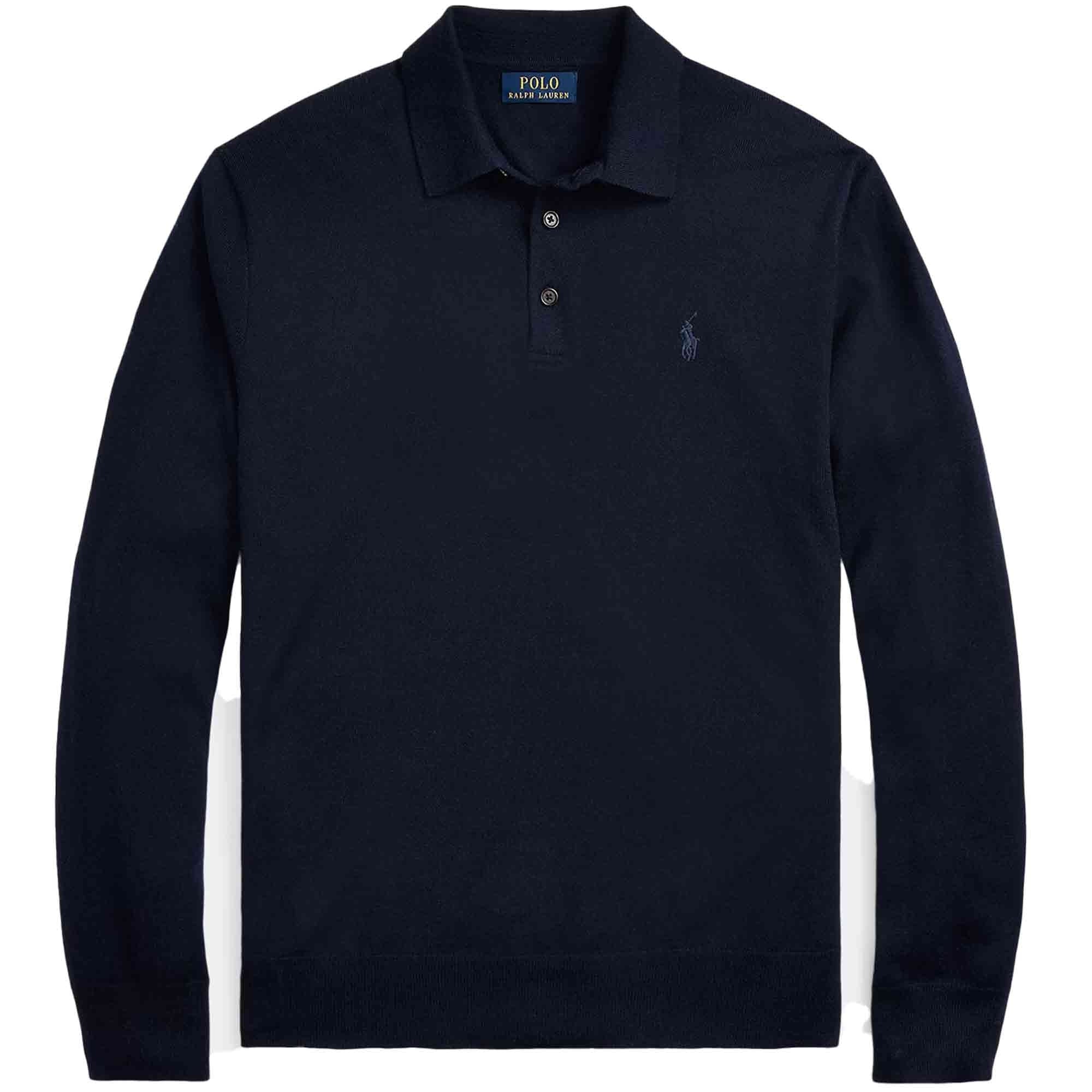 Polo Ralph Lauren Wool Polo-Collar Jumper - Navy