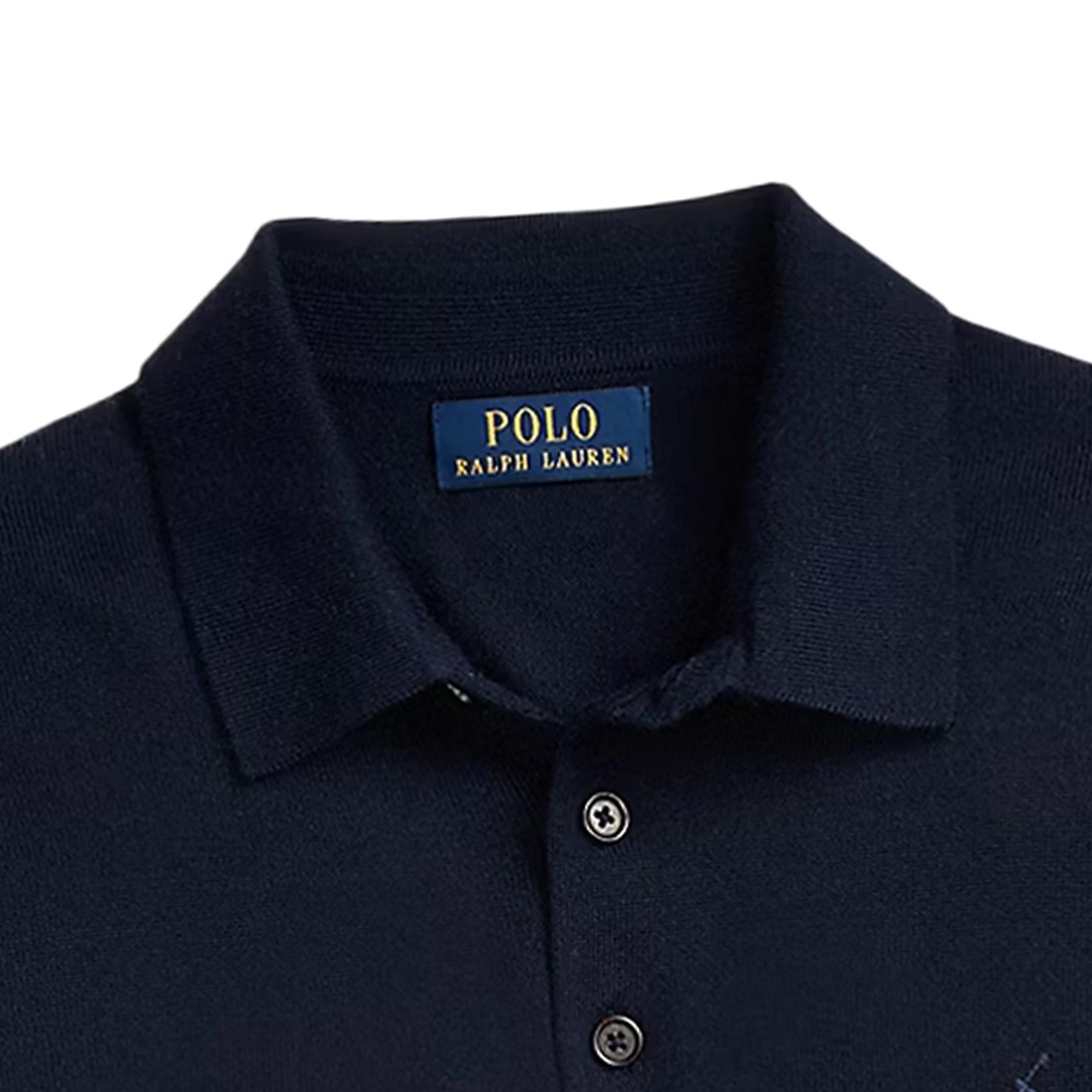 Polo Ralph Lauren Wool Polo-Collar Jumper - Navy