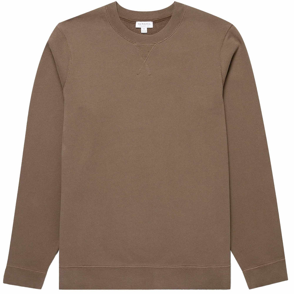 Sunspel Loopback Sweatshirt - Bark