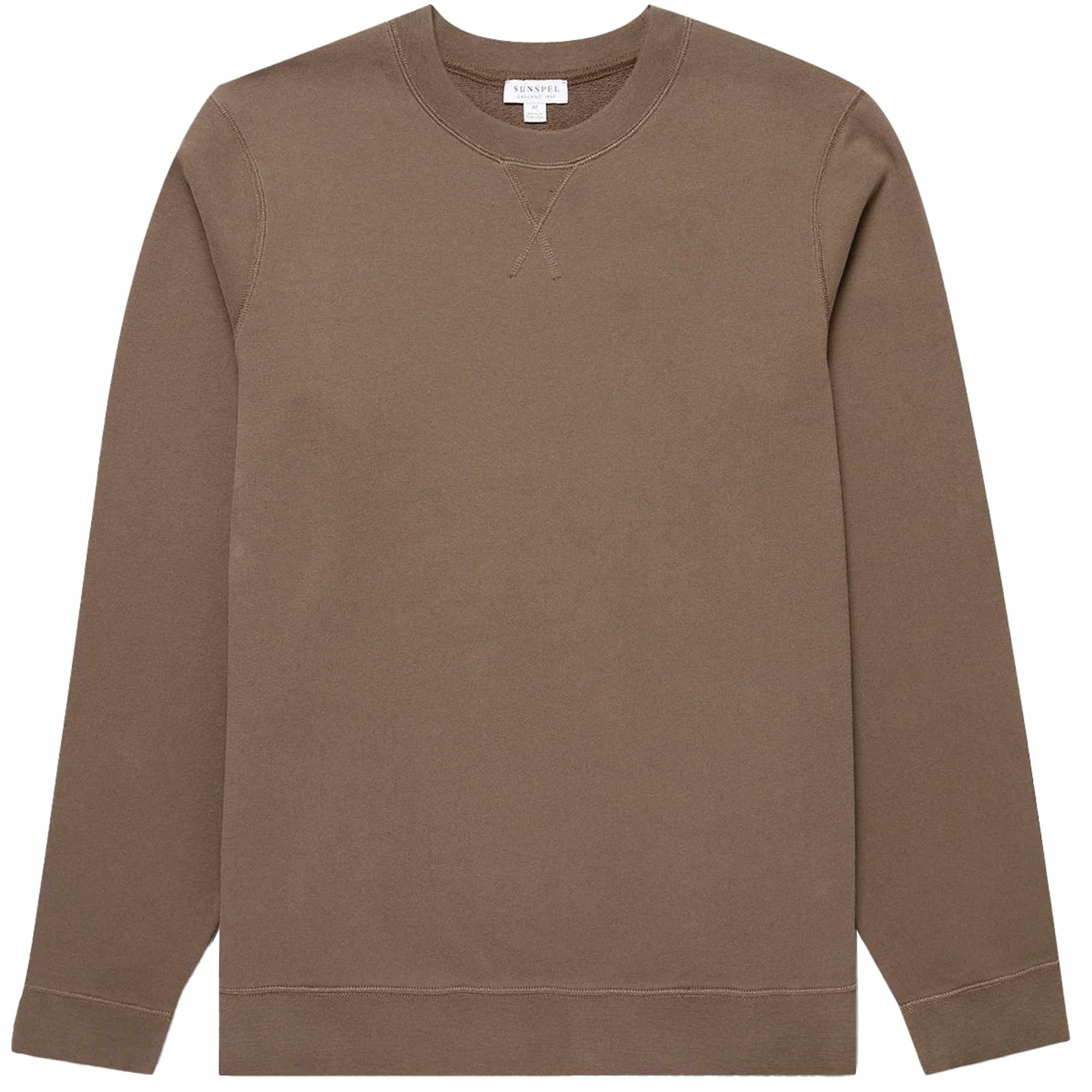 Sunspel Loopback Sweatshirt - Bark