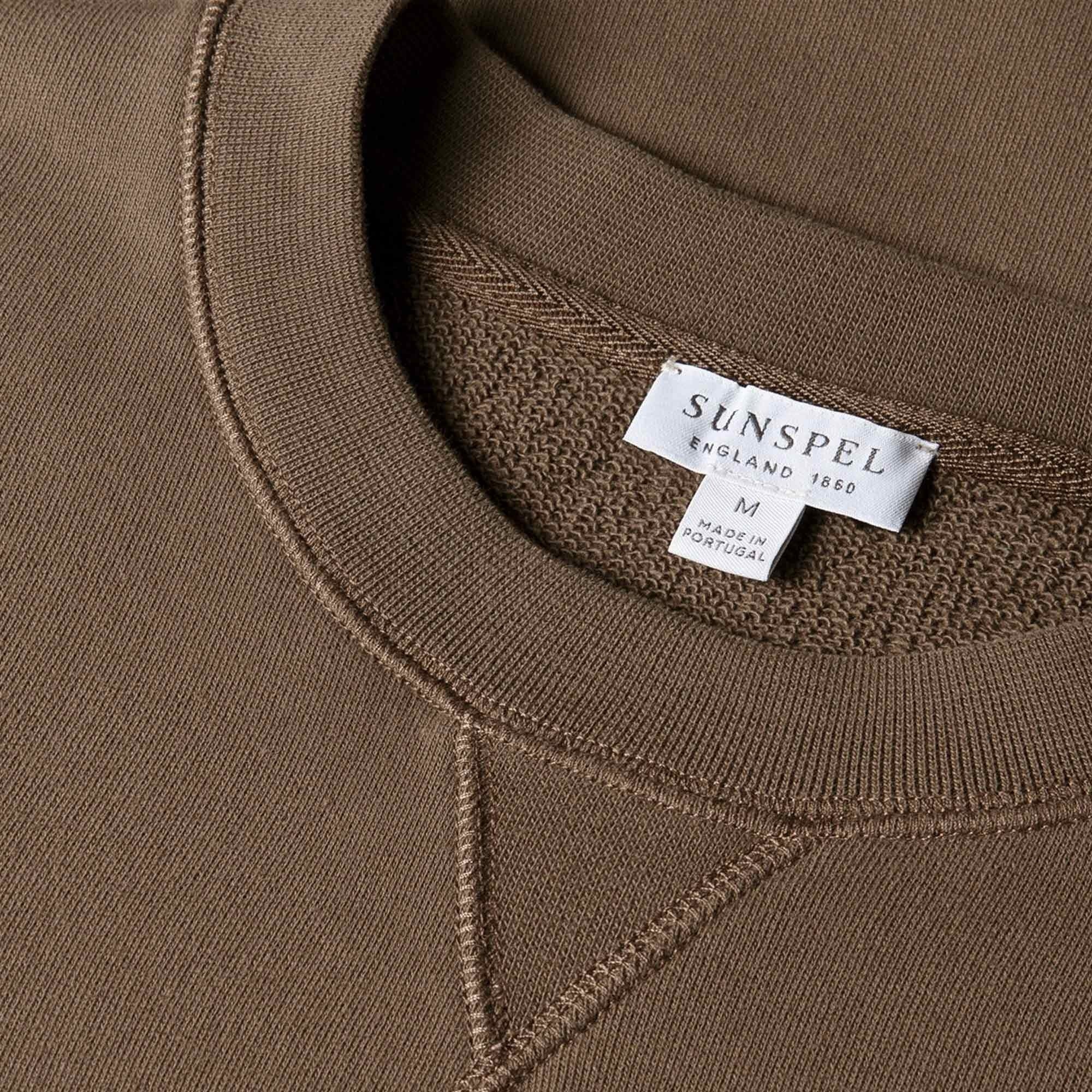 Sunspel Loopback Sweatshirt - Bark