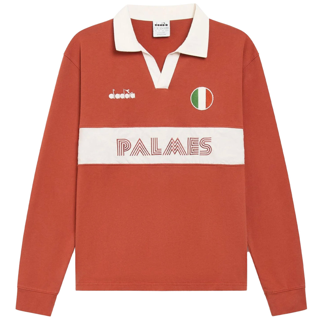 Diadora x Palmes Polo Long Sleeve Legacy - Burnt Brick