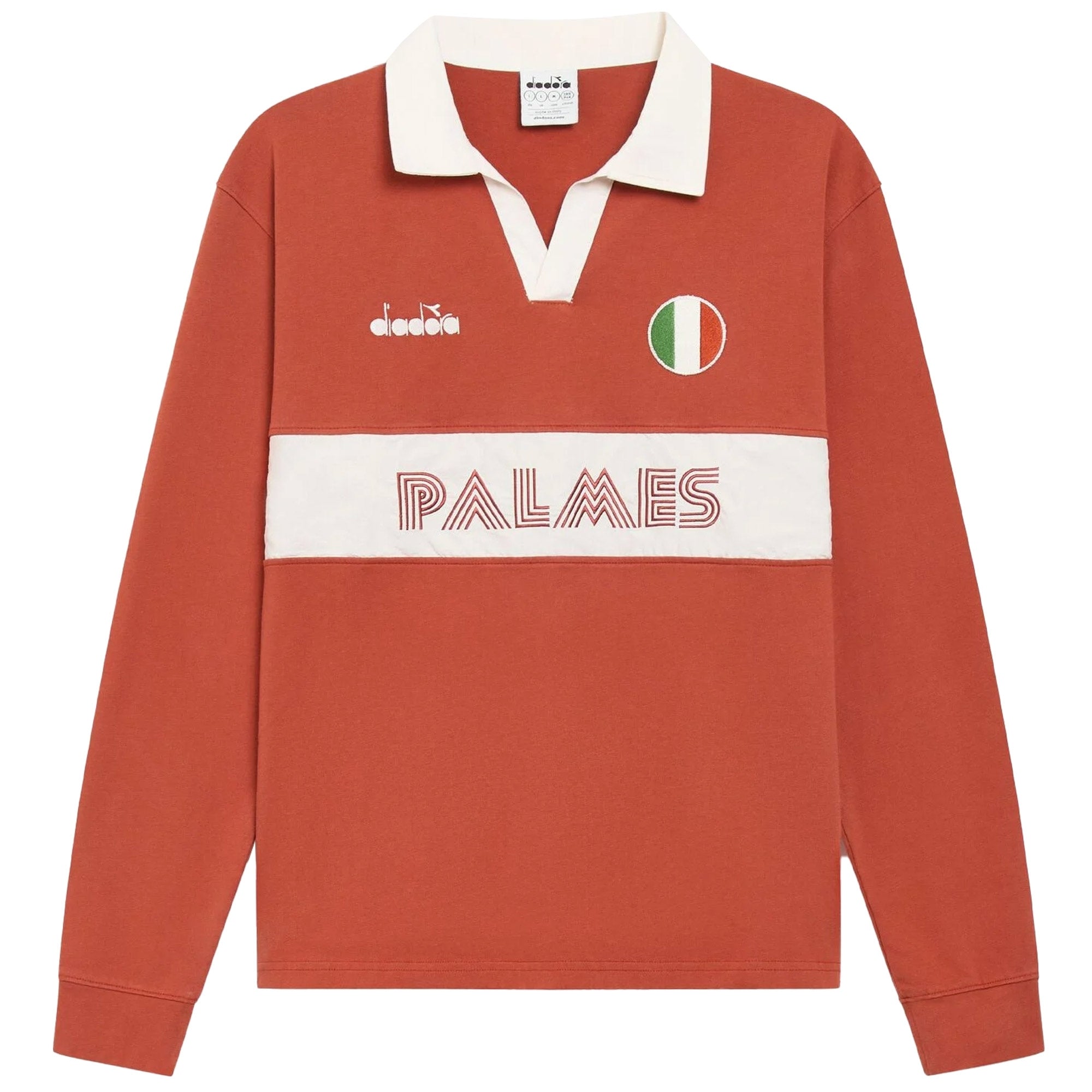 Diadora x Palmes Polo Long Sleeve Legacy - Burnt Brick
