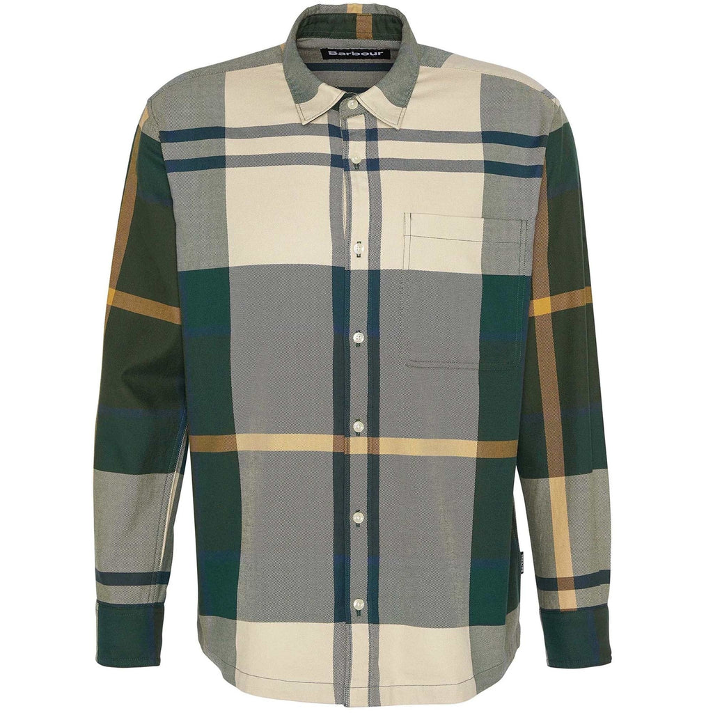 Renford Oversized Long-Sleeved Tartan Shirt - Ancient