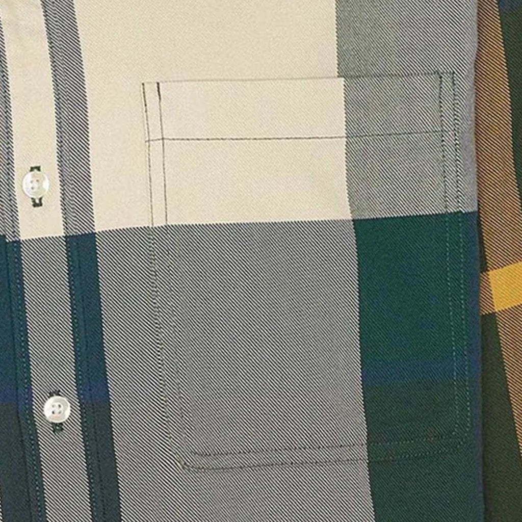 Renford Oversized Long-Sleeved Tartan Shirt - Ancient