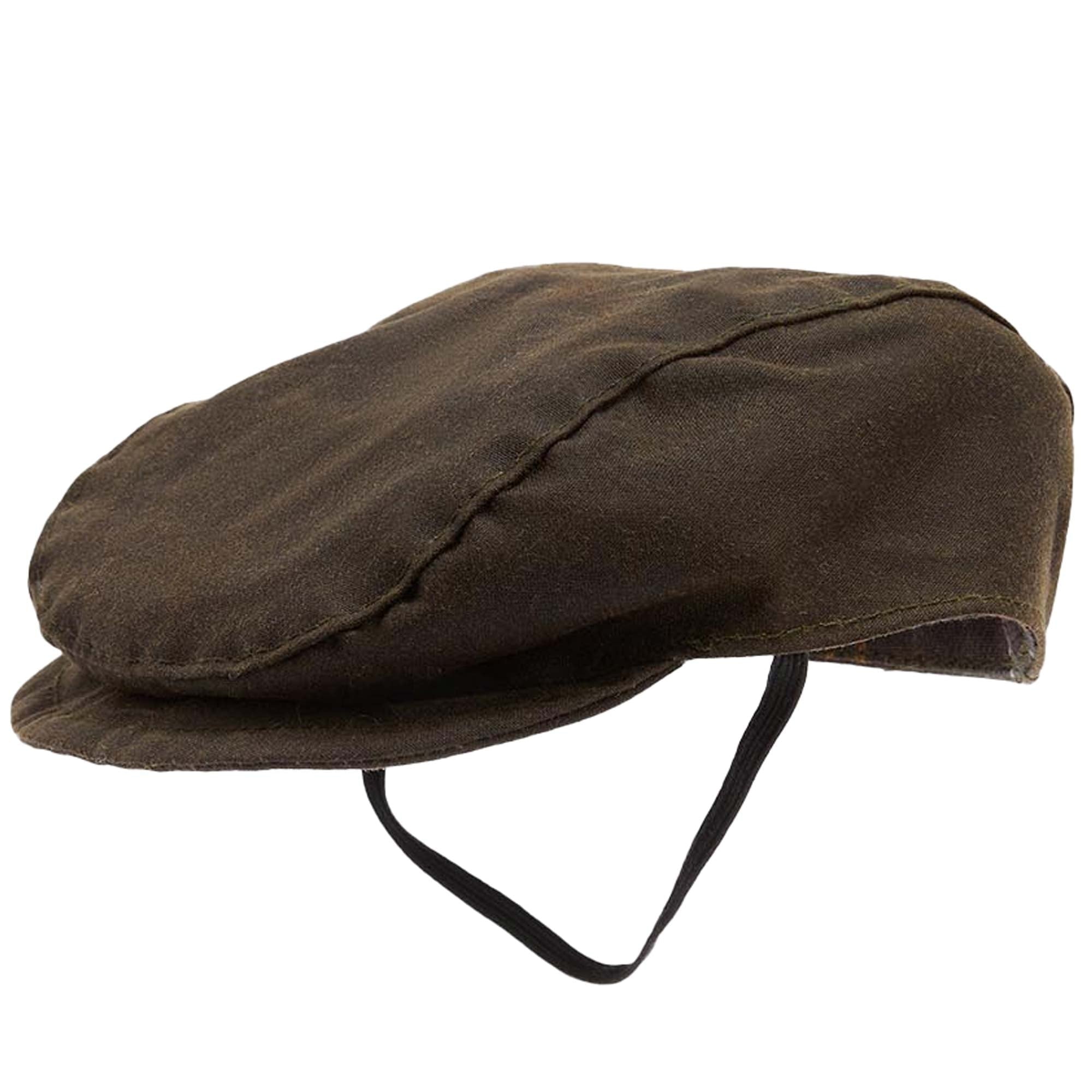 Barbour Dog Wax Flat Cap - Olive
