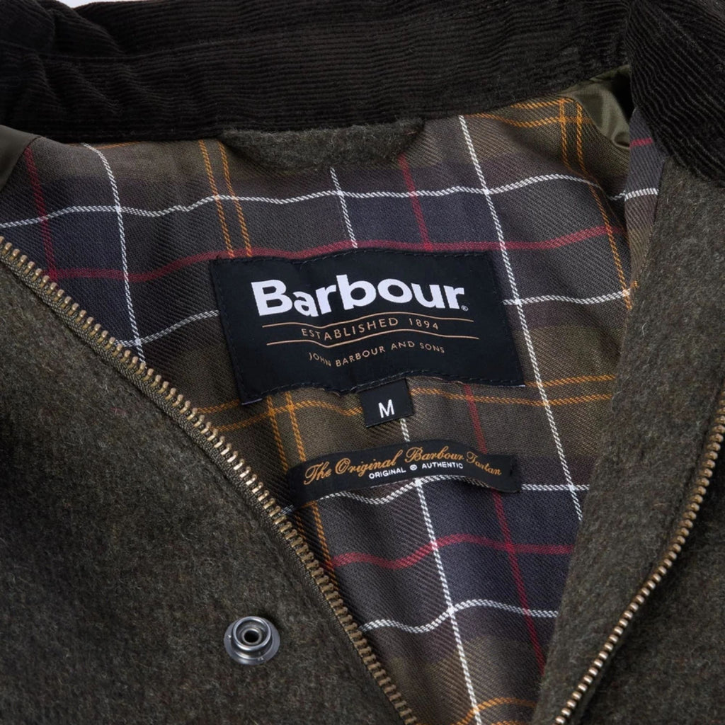 Barbour Modified Bedale Wool Jacket - Olive