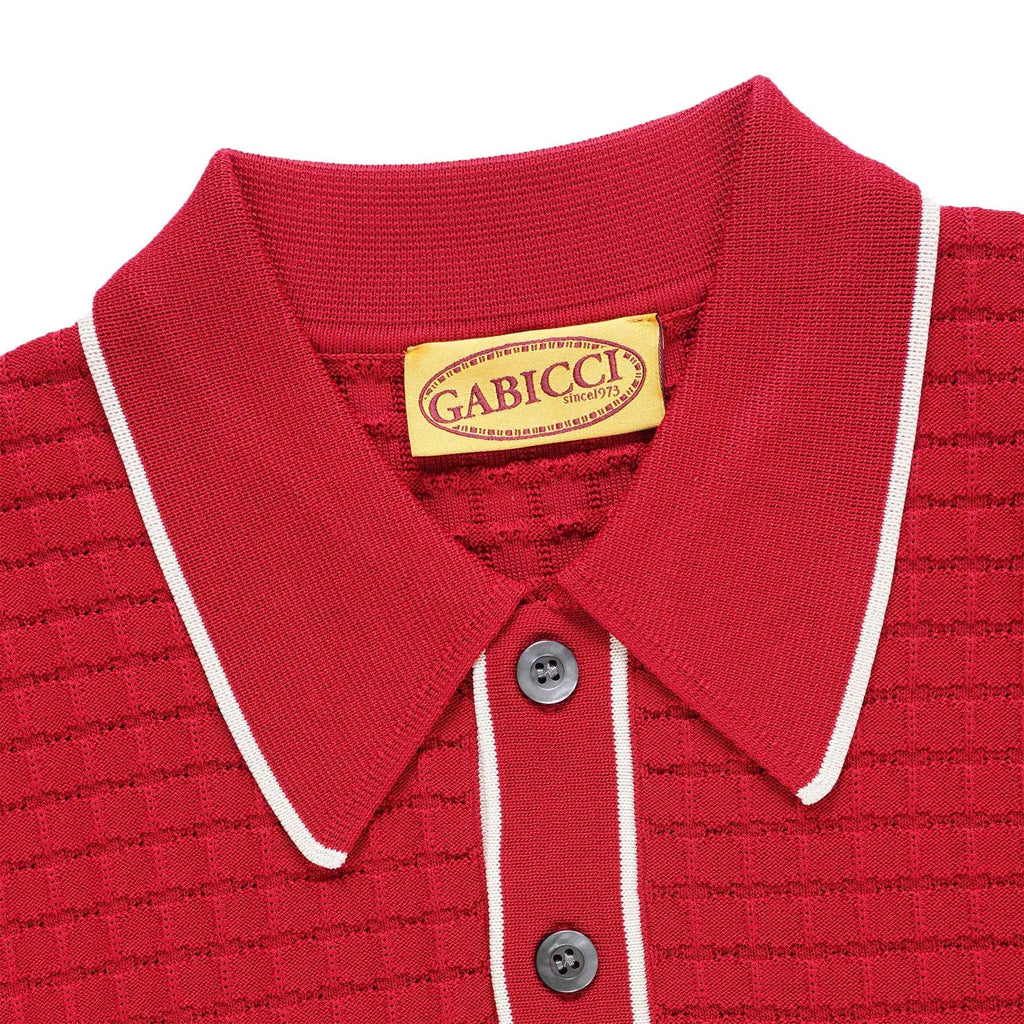 Gabicci Vintage Roy Polo Shirt - Cherry