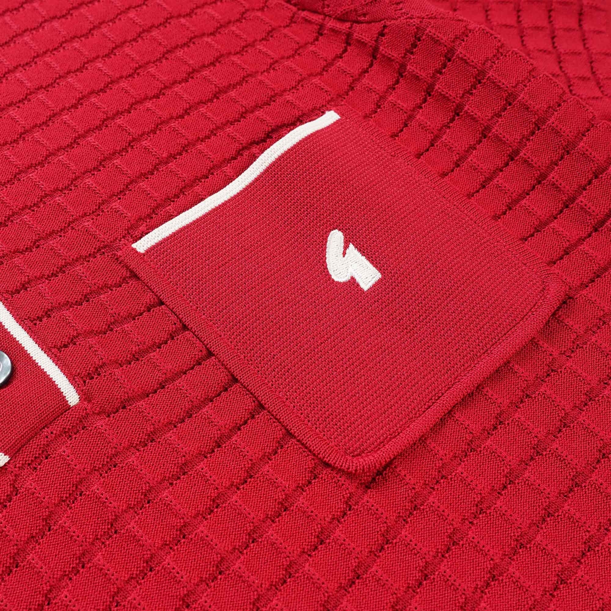 Gabicci Vintage Roy Polo Shirt - Cherry