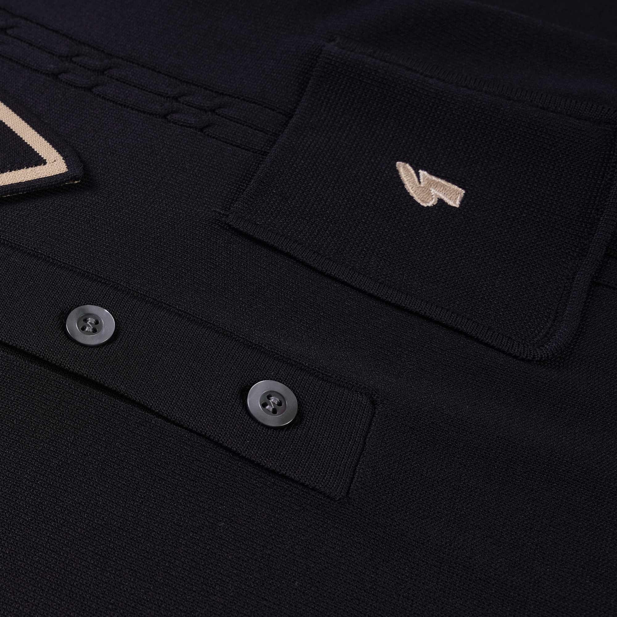 Gabicci Vintage Ned Polo Shirt - Black
