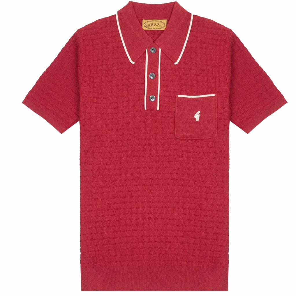 Gabicci Vintage Roy Polo Shirt - Cherry