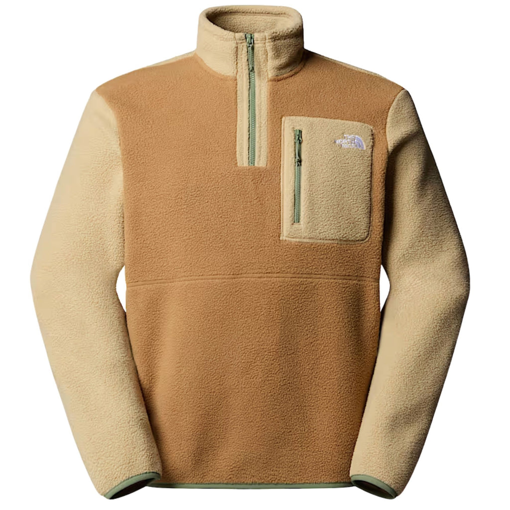 The North Face Yumiori 1/4 Zip Fleece Jacket - Beige/Brown