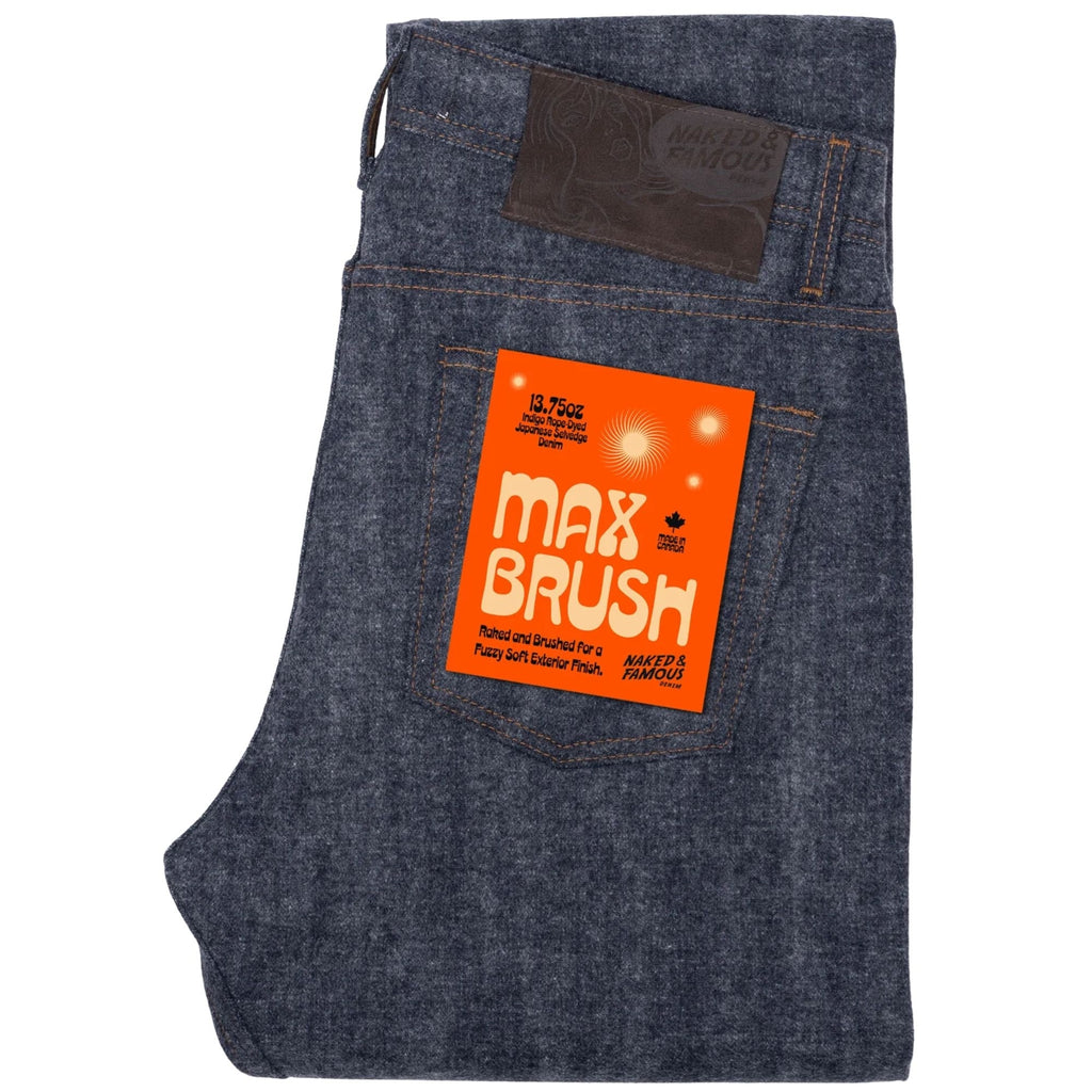 Naked and Famous Denim Weird Guy Max Brush Selvedge - Indigo