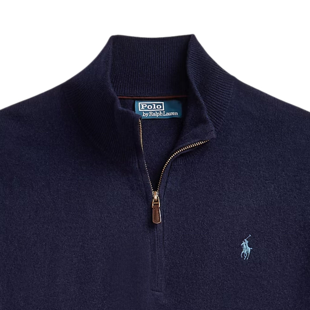 Polo Ralph Lauren Wool Quarter-Zip Jumper - Blue