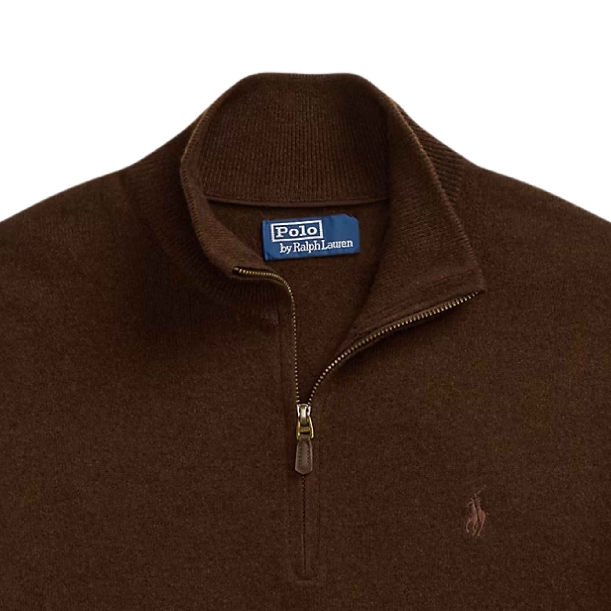 Polo Ralph Lauren Wool Quarter-Zip Jumper - Brown