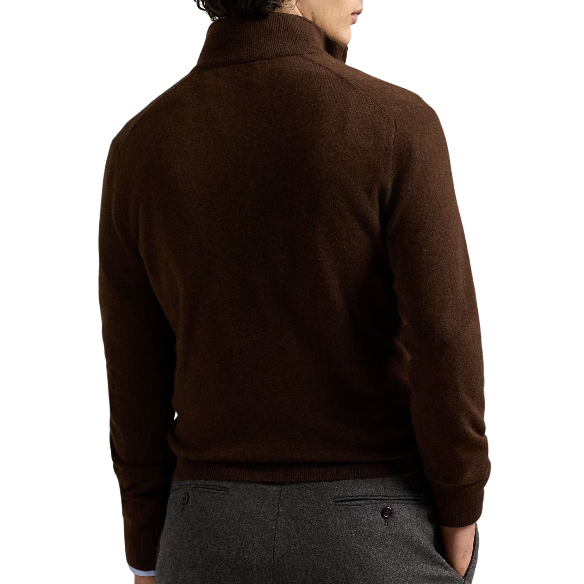 Polo Ralph Lauren Wool Quarter-Zip Jumper - Brown