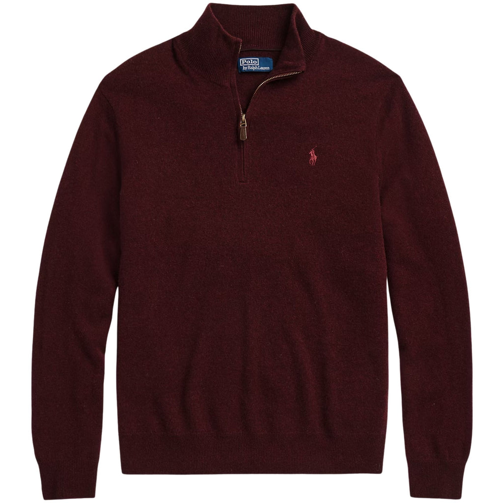 Polo Ralph Lauren Wool Quarter-Zip Jumper - Wine