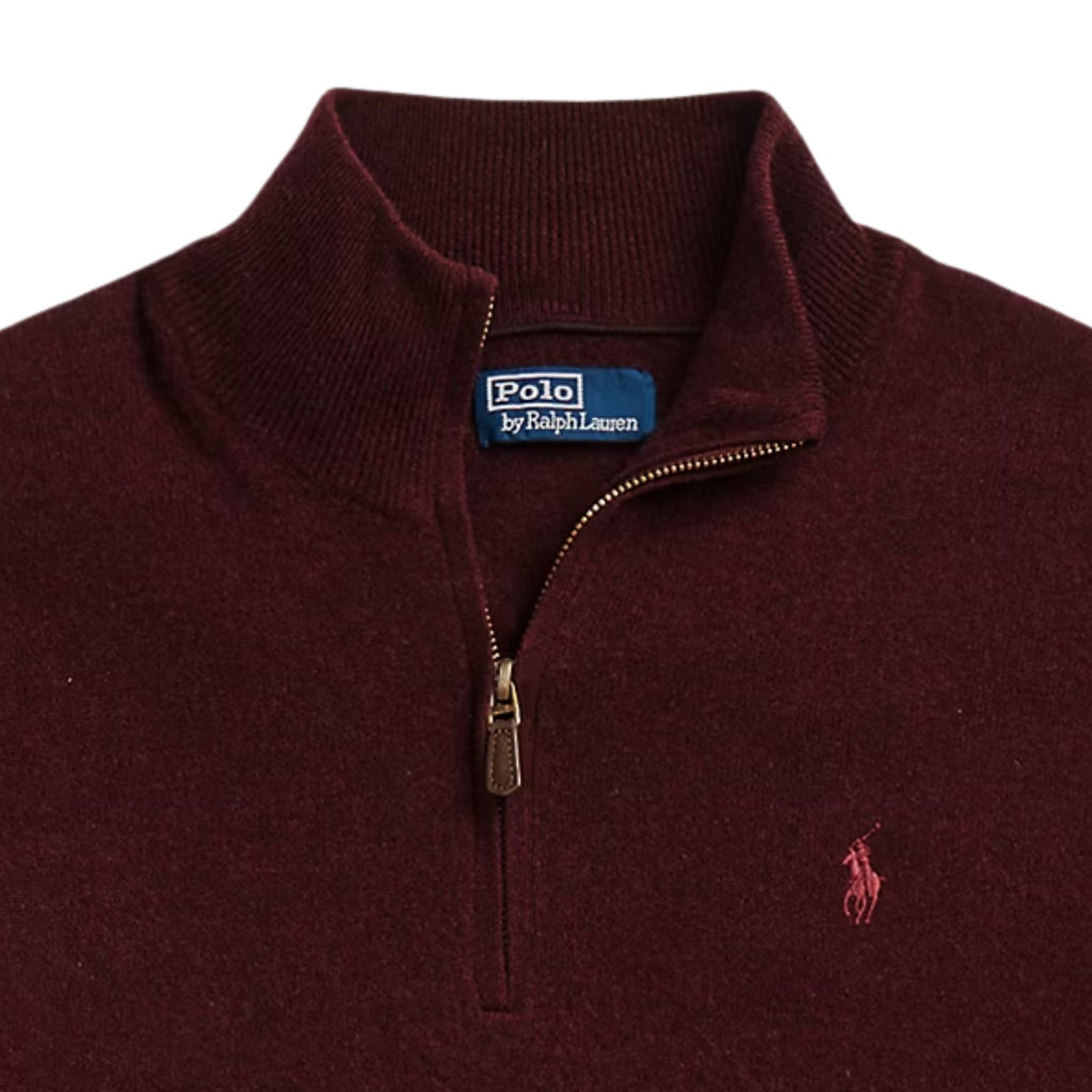 Polo Ralph Lauren Wool Quarter-Zip Jumper - Wine