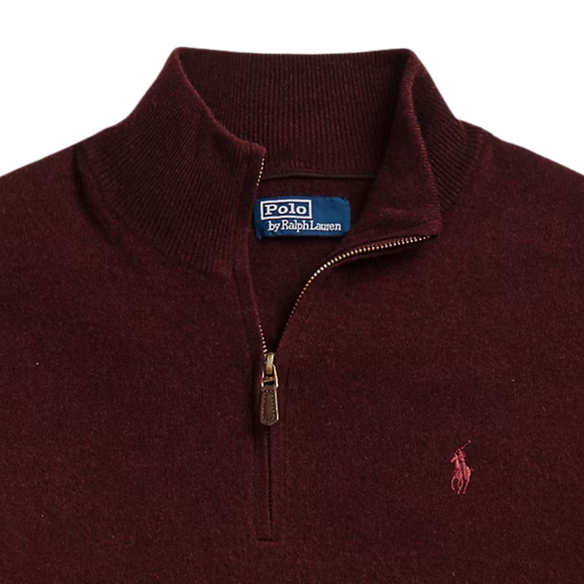 Polo Ralph Lauren Wool Quarter-Zip Jumper - Wine