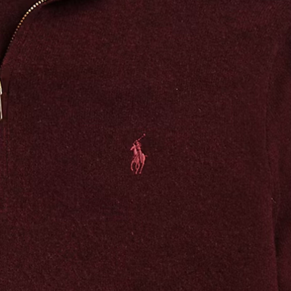Polo Ralph Lauren Wool Quarter-Zip Jumper - Wine