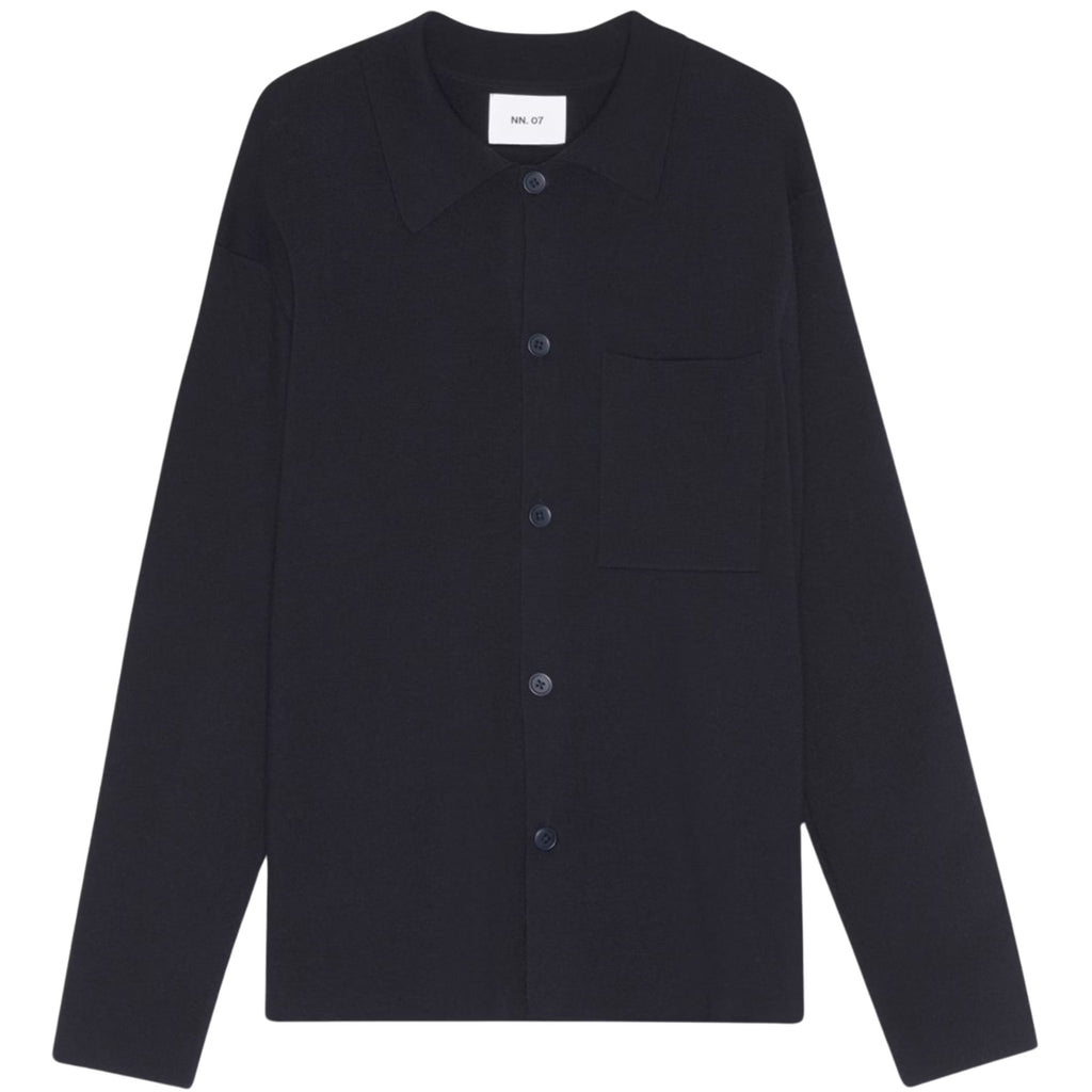NN07 Jonas Button Up Overshirt - Black