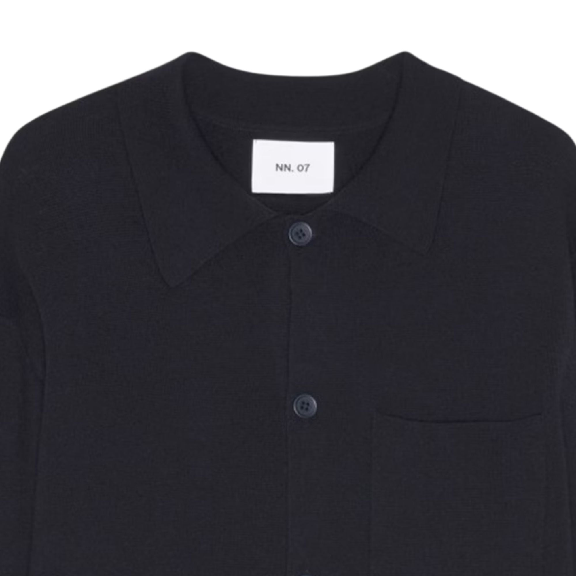 NN07 Jonas Button Up Overshirt - Black