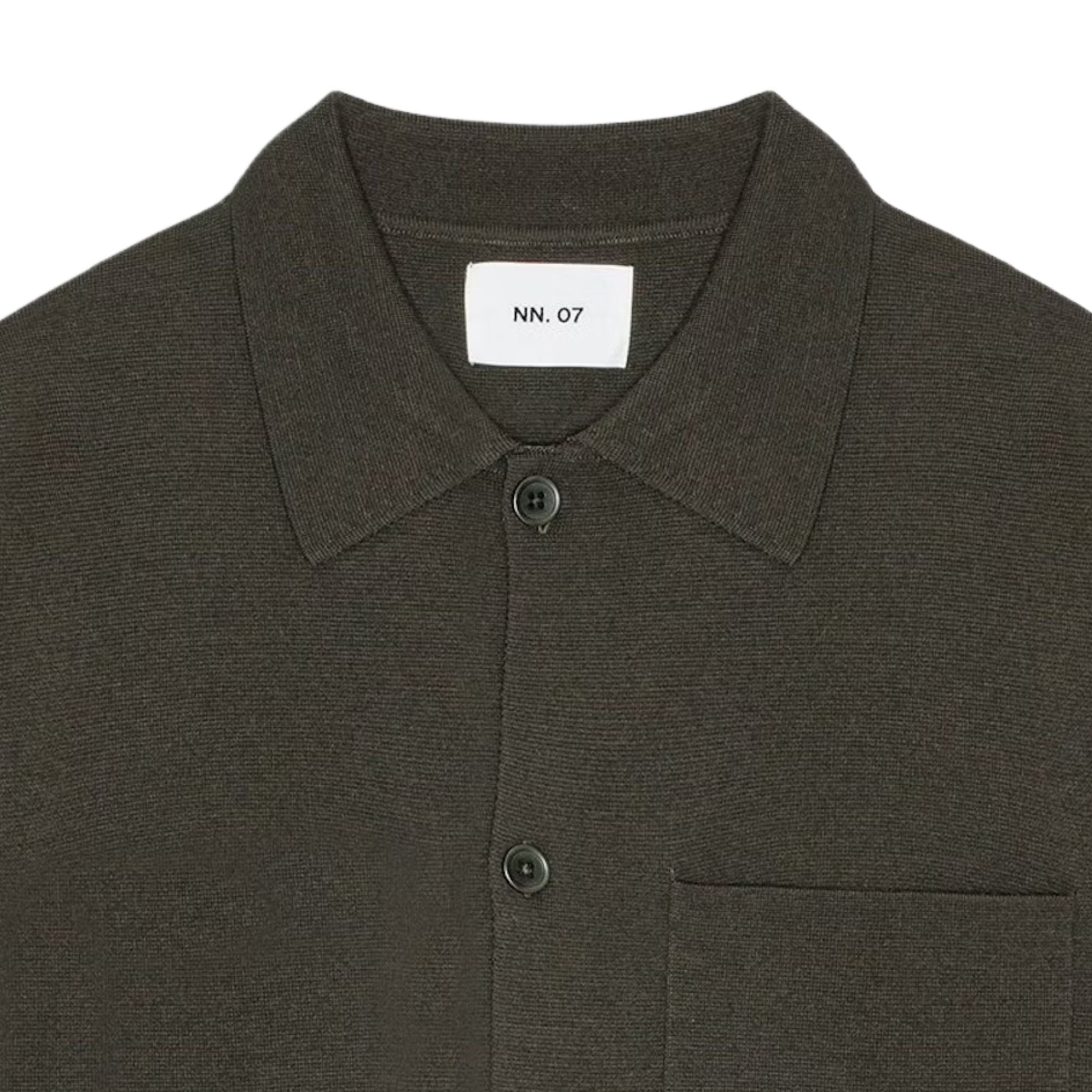 Jonas Button Up Overshirt - Dark Army