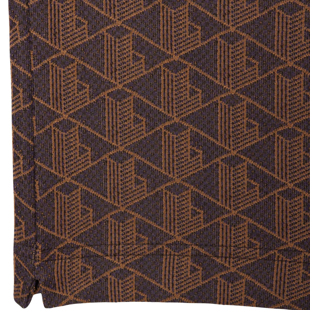 Lacoste Classic Fit Monogram Jacquard Polo Shirt - Marron