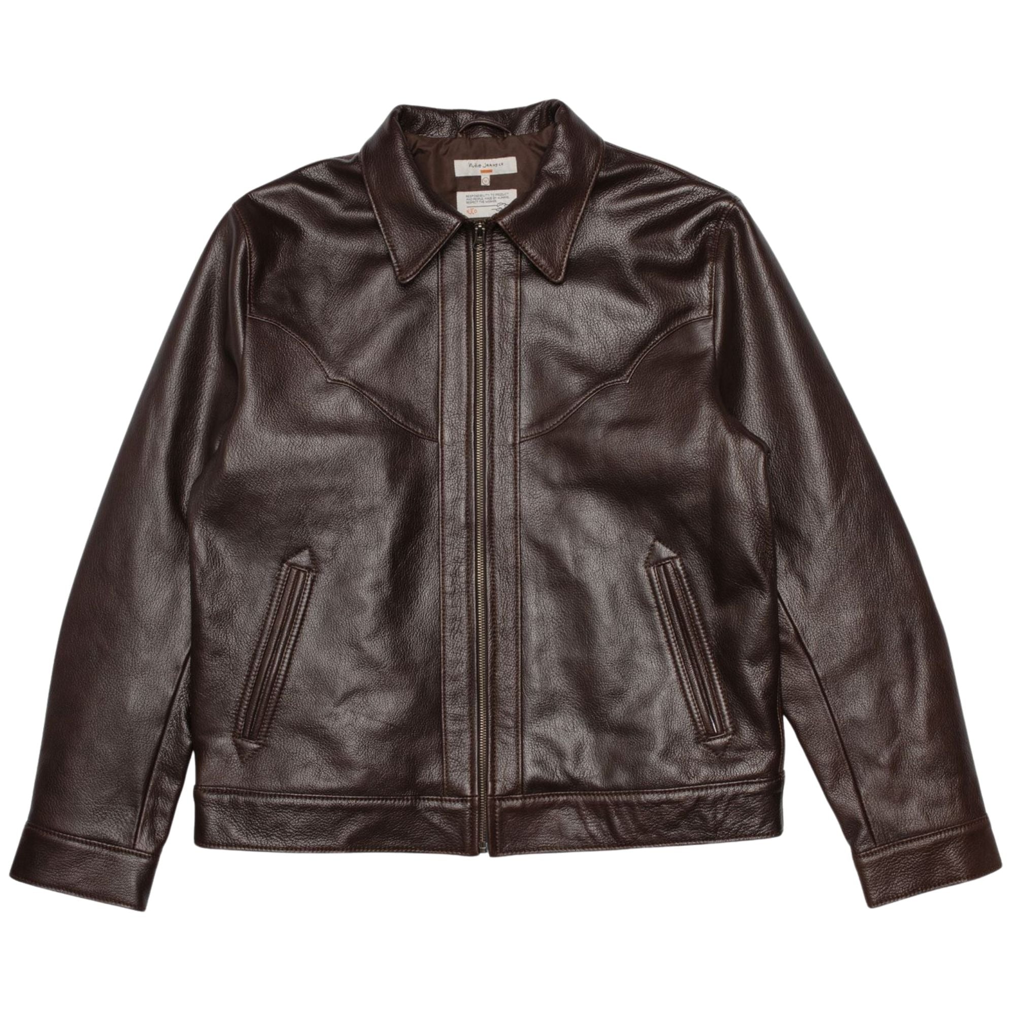Nudie Jeans Joppe Western Leather Jacket - Brown