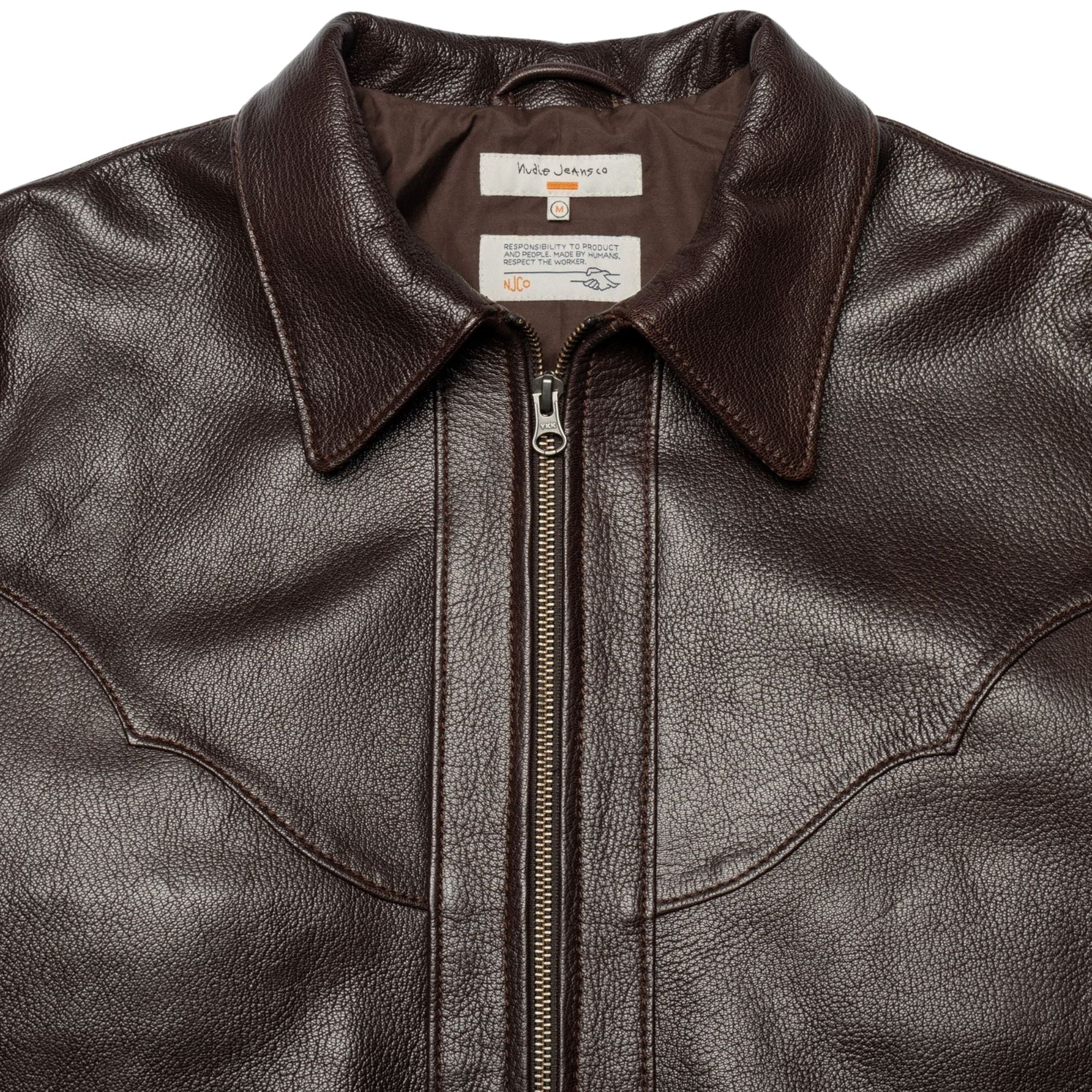 Nudie Jeans Joppe Western Leather Jacket - Brown