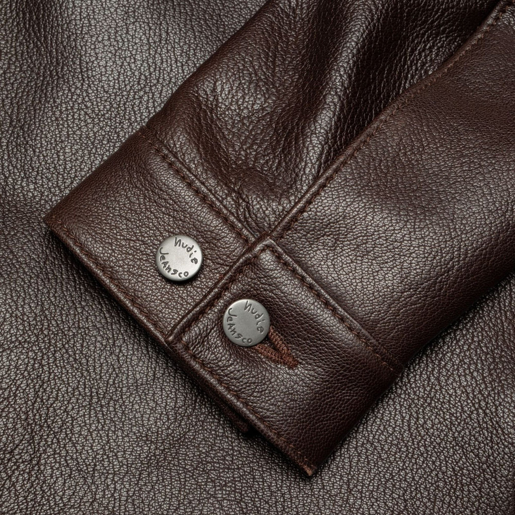 Nudie Jeans Joppe Western Leather Jacket - Brown