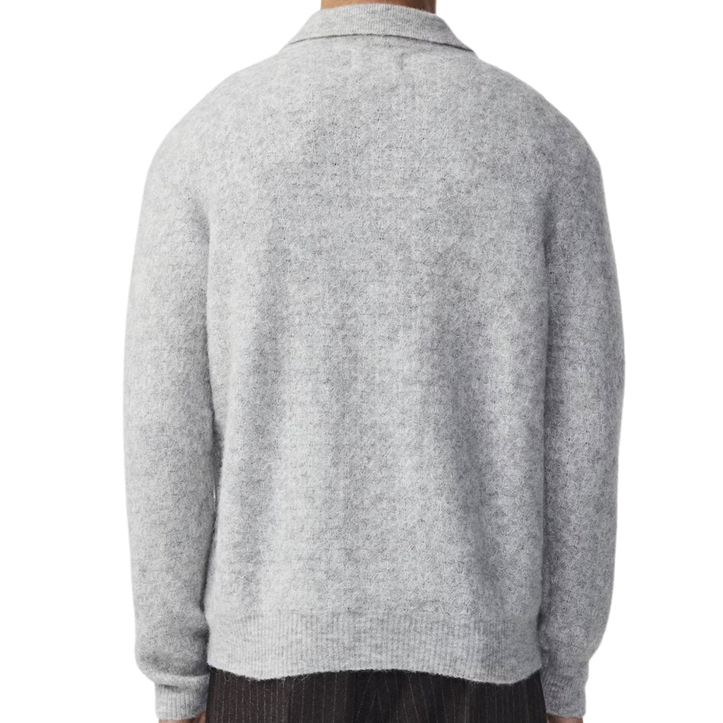 Alfie Half Zip Polo - Sable Grey