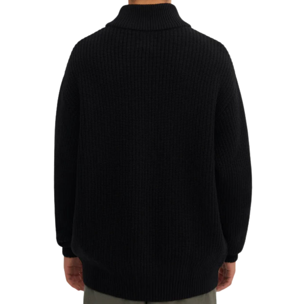Colorful Standard Merino Quarter Zip - Deep Black