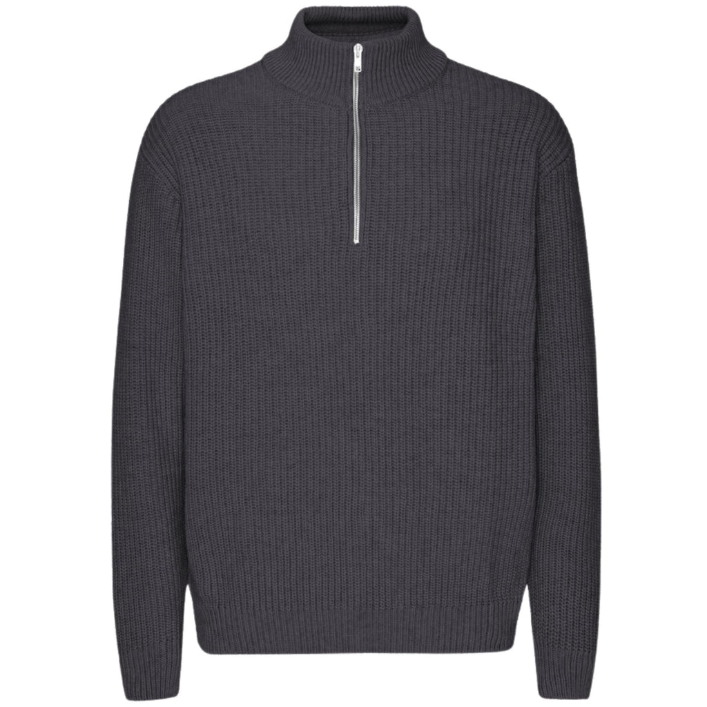 Colorful Standard Merino Quarter Zip - Lava Grey