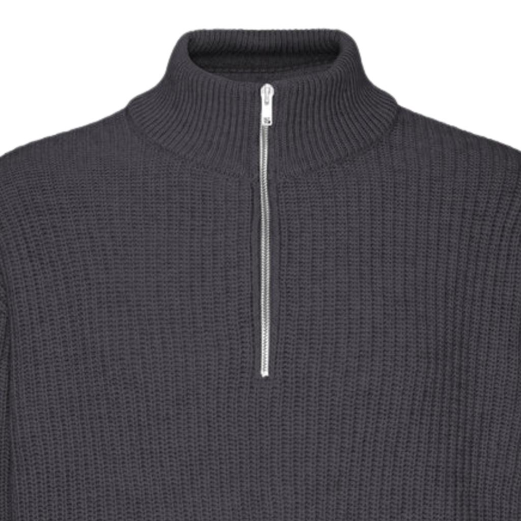 Colorful Standard Merino Quarter Zip - Lava Grey
