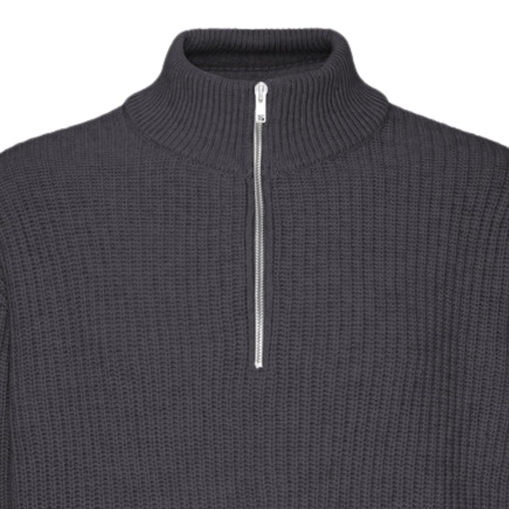 Colorful Standard Merino Quarter Zip - Lava Grey