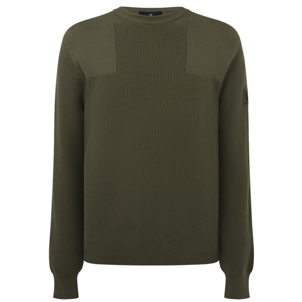 Belstaff Commander Crewneck Jumper - True Olive