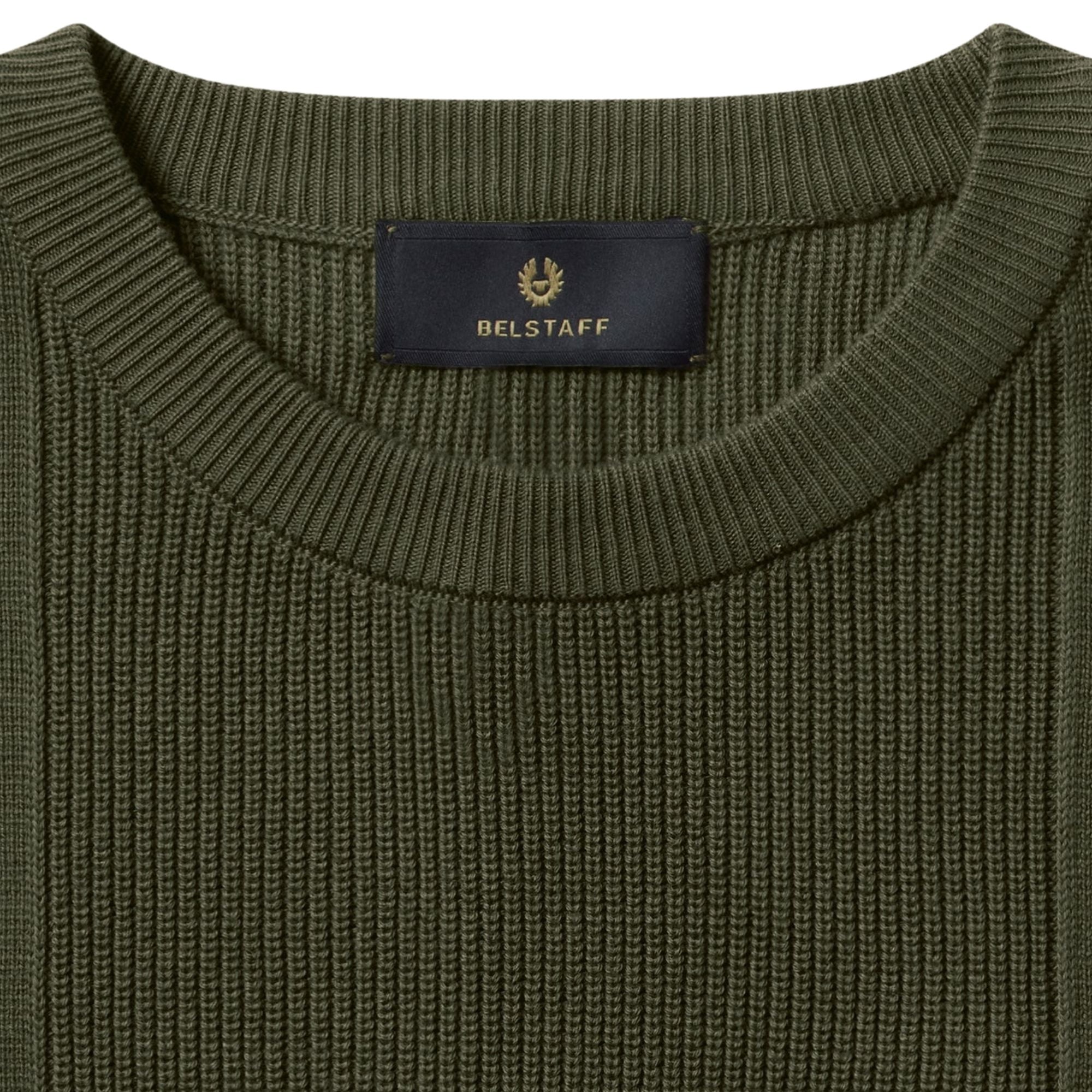 Belstaff Commander Crewneck Jumper - True Olive