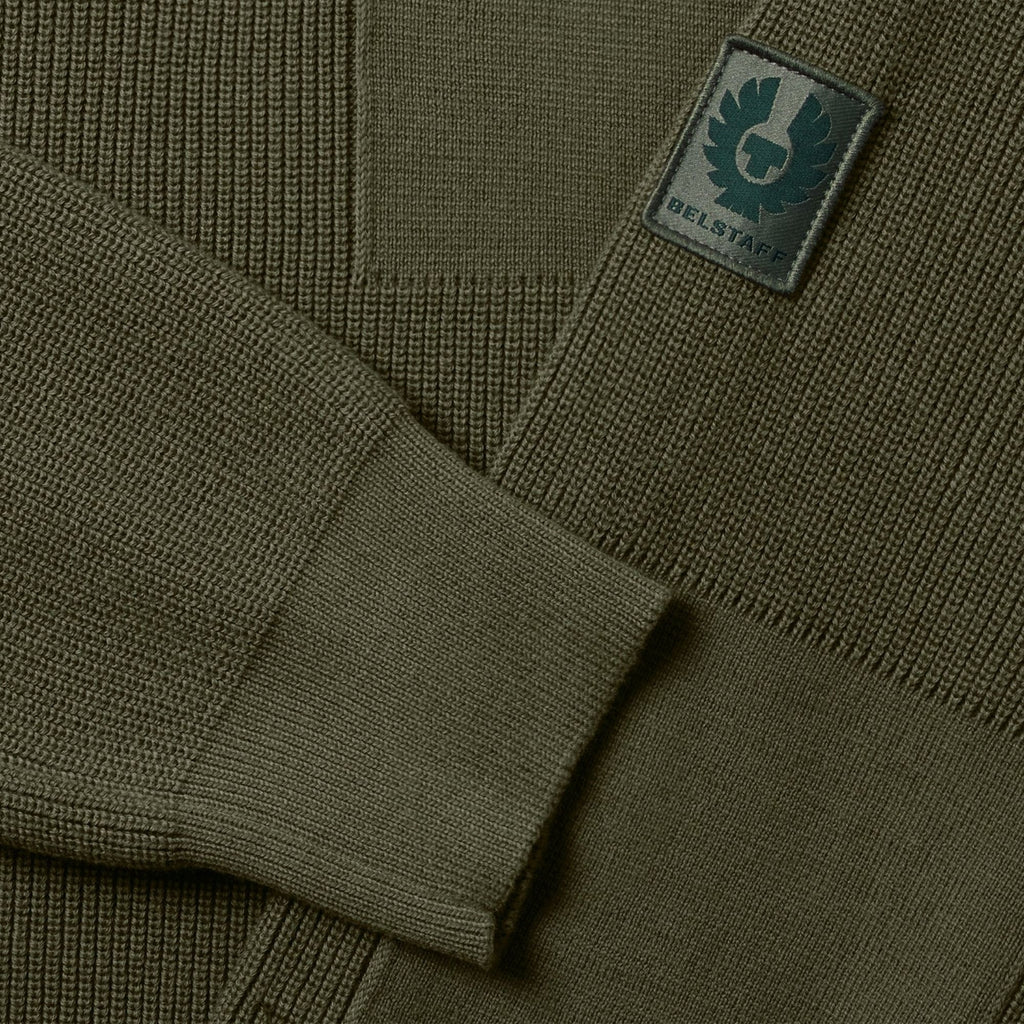 Belstaff Commander Crewneck Jumper - True Olive
