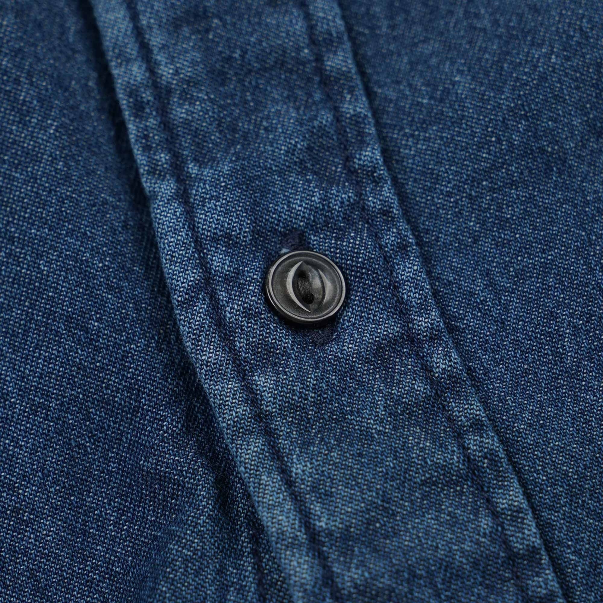 FrizmWORKS Bleached Denim Utility Shirt - Washed Denim