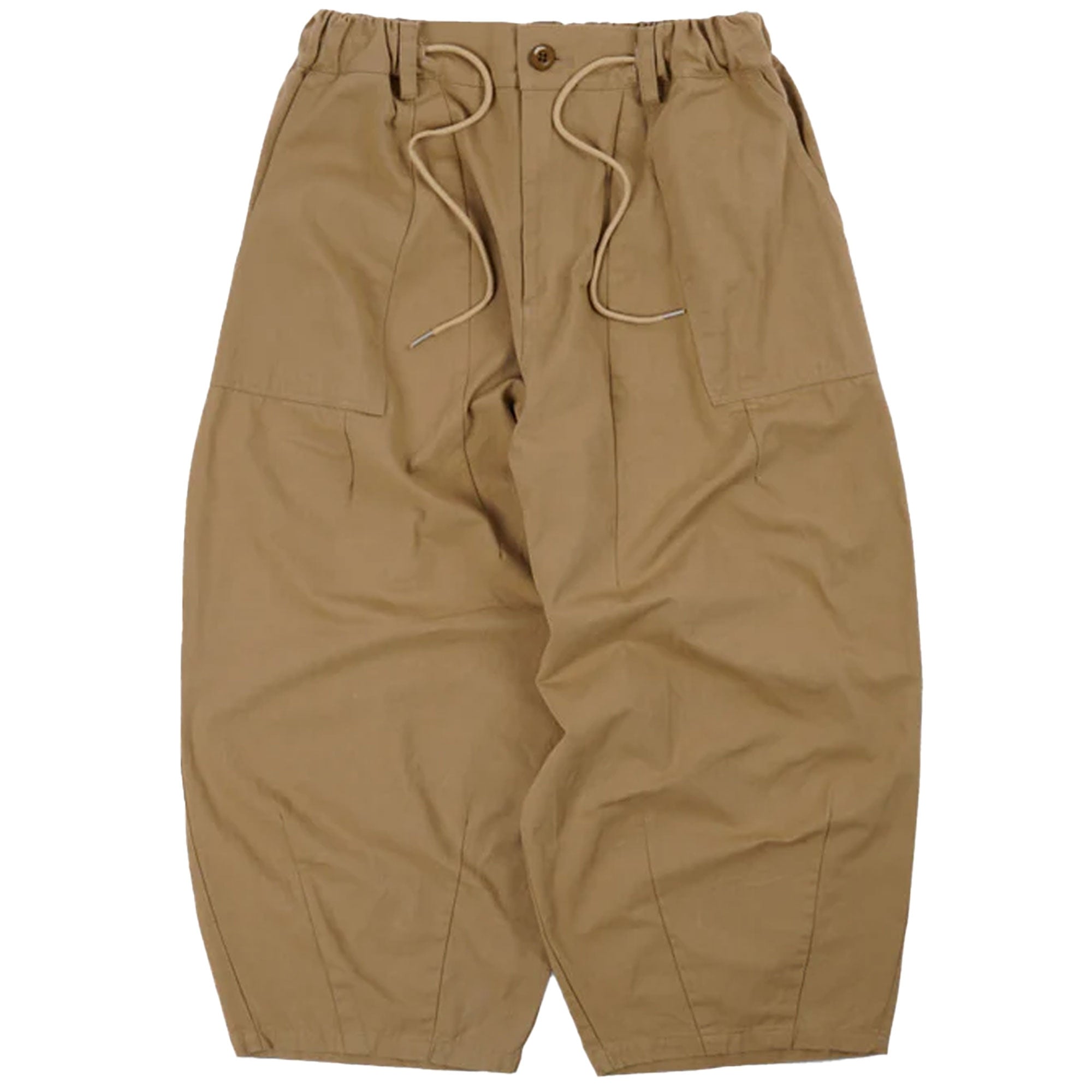 Twill Balloon Pants - Beige