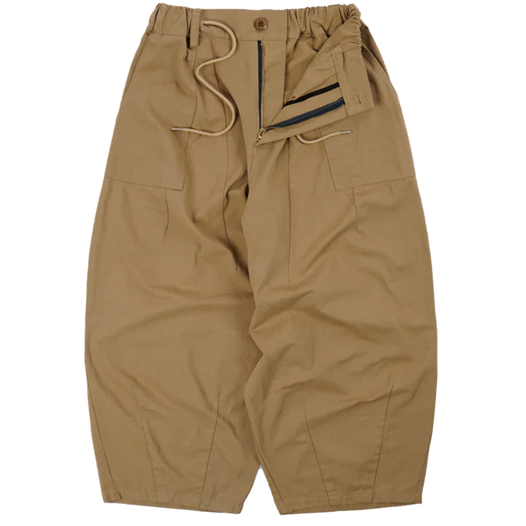 Twill Balloon Pants - Beige