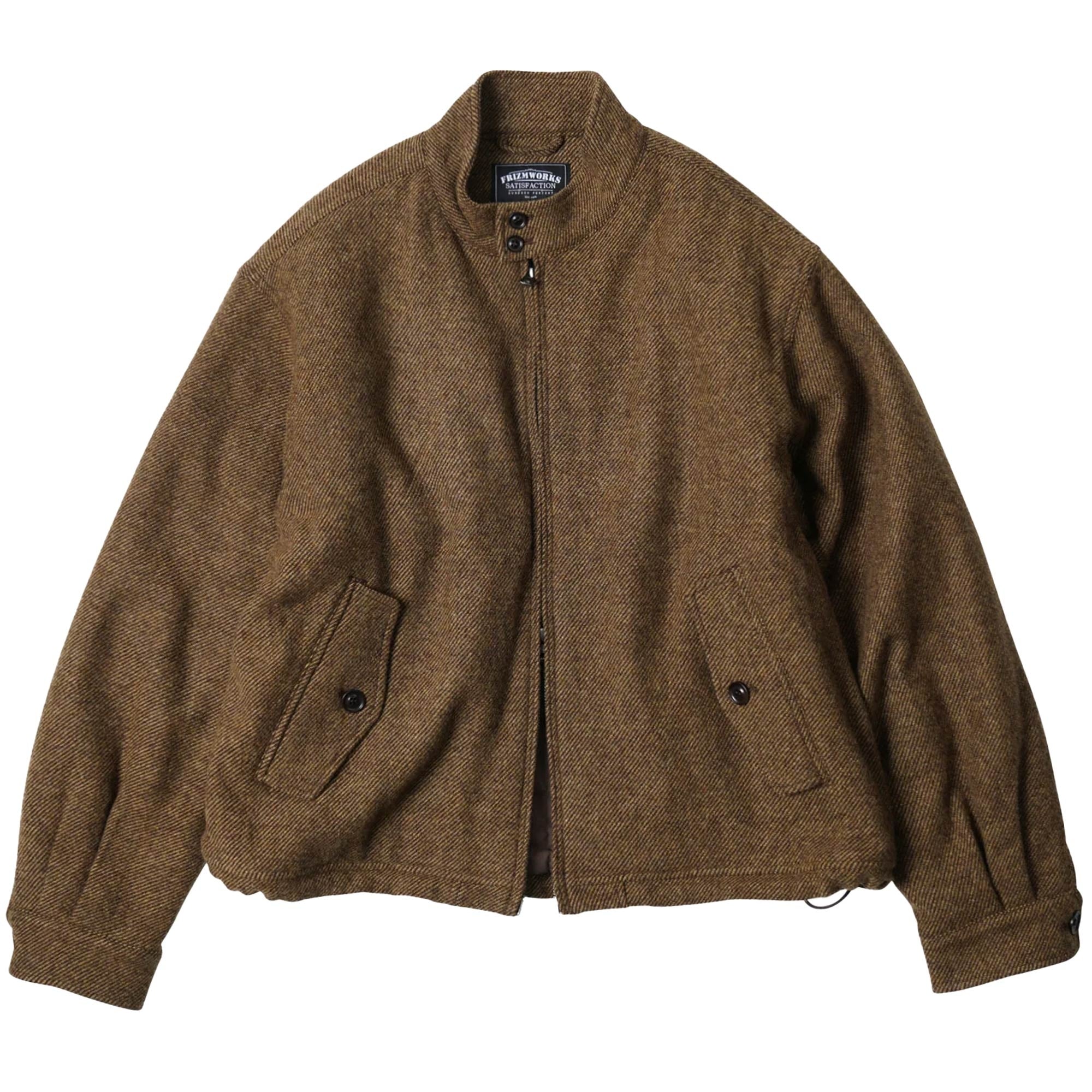 FrizmWORKS Wool Harrington Jacket - Brown