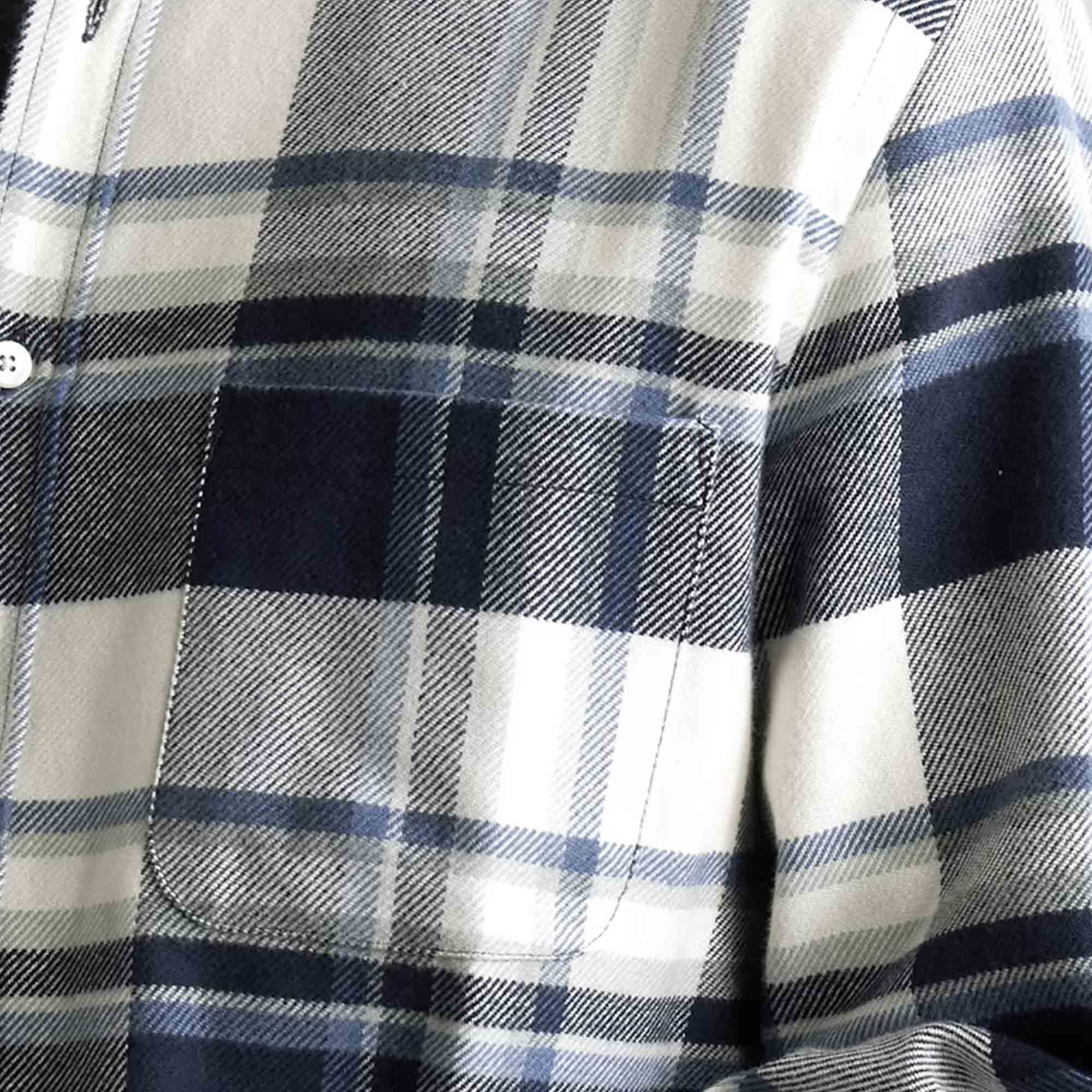 Portuguese Flannel Beck Checked Organic Cotton Shirt - Blue