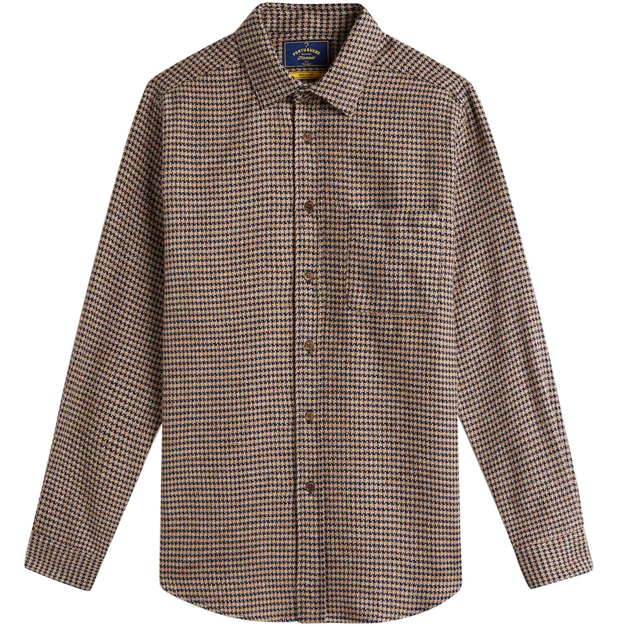 Portuguese Flannel Abstract Pied Poule - Navy
