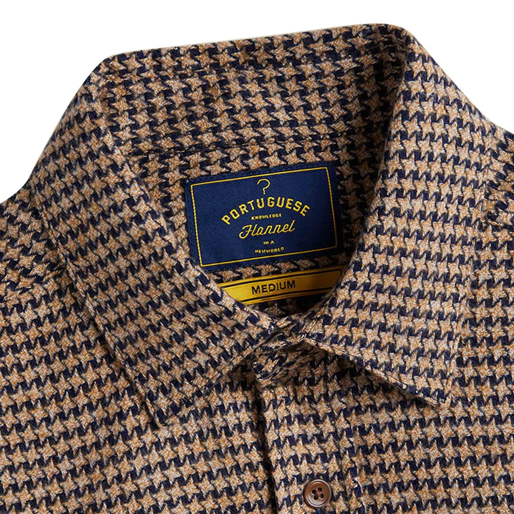 Portuguese Flannel Abstract Pied Poule - Navy