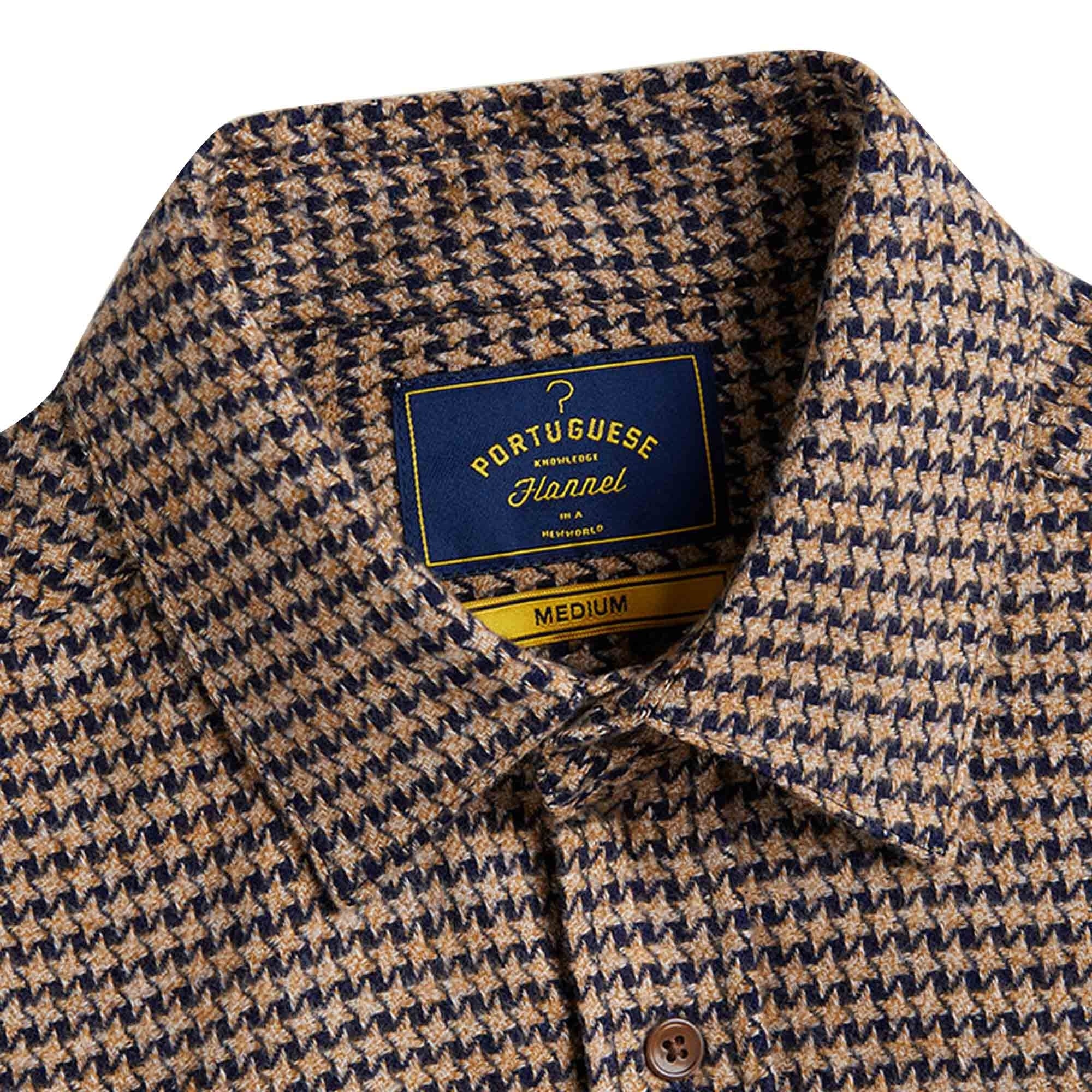 Portuguese Flannel Abstract Pied Poule - Navy