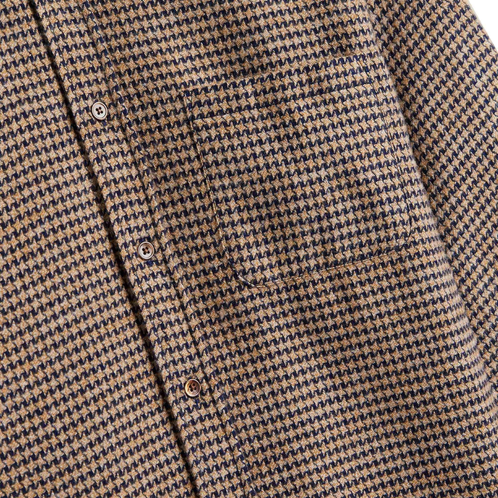 Portuguese Flannel Abstract Pied Poule - Navy